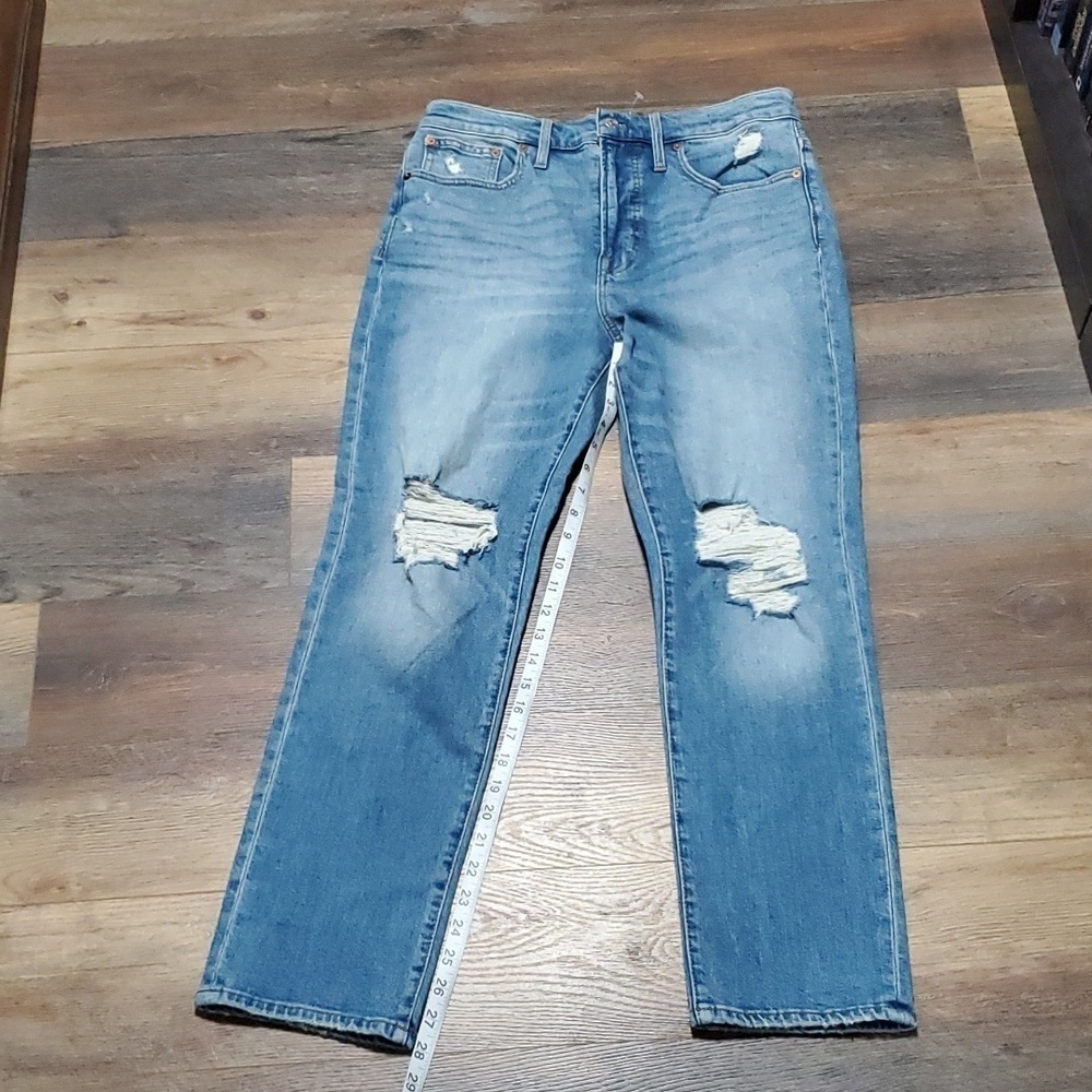 Madewell NWT the perfect vintage jean straight leg distressed medium wash